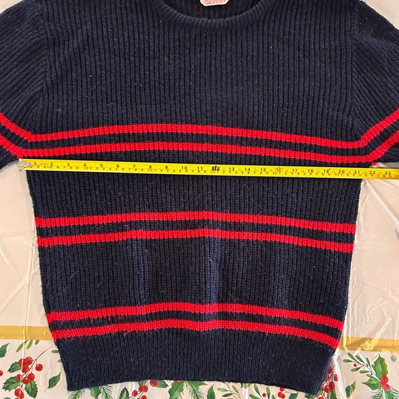 Vintage Edison Men’s Red And Blue Sweater 80s - Picture 4 of 6